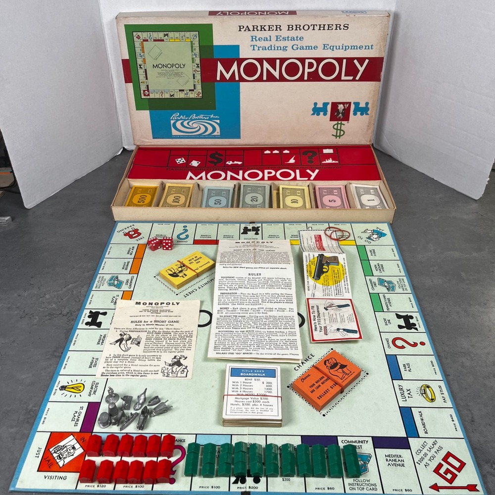 1961 Edition Monopoly Board Game Parker Brothers Real Estate Game MCM Complete! - Picture 16 of 16
